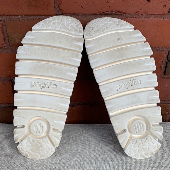 BIRKENSTOCK PAPILLIO Arizona Black Suede Chunky Platform White Sole Sandals 37 - Picture 3 of 6